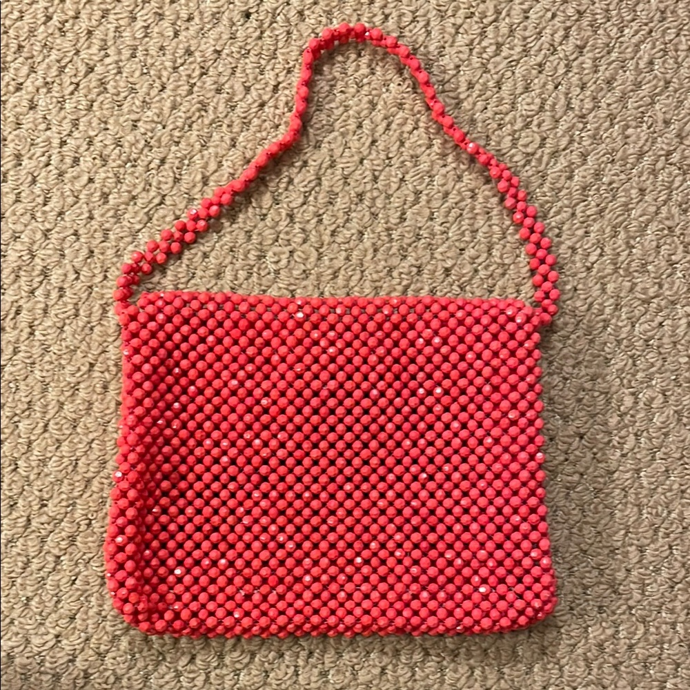 Pink Beaded Women's Bag - Picture 4 of 6